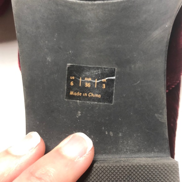 Shoe Cult by Nasty Gal maroon velvet shoes size 6 - Picture 7 of 8